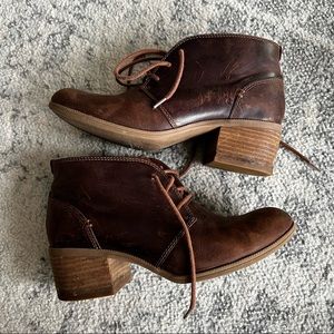 Clarks chunky heel booties